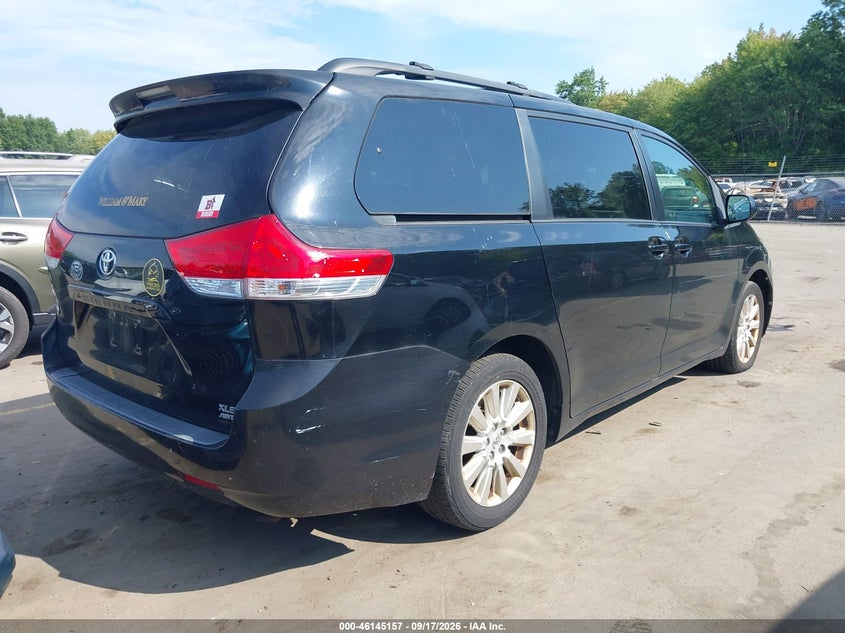 Vin: 5tddk3dc0bs009282, lot: 46644914, toyota sienna xle 20114