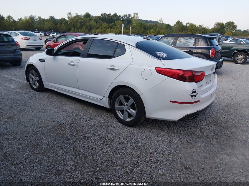 Vin: 5xxgm4a78fg416780, lot: 46644975, kia optima lx 20153