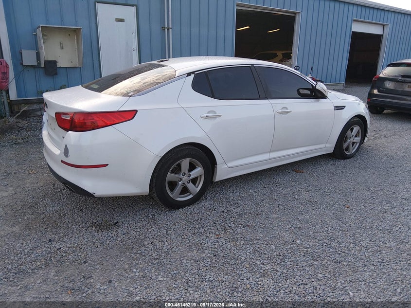 Vin: 5xxgm4a78fg416780, lot: 46644975, kia optima lx 20154