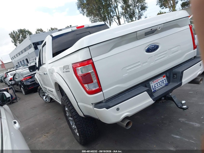 Vin: 1ftfw1e54mkf08016, lot: 46644989, ford f-150 lariat 20213