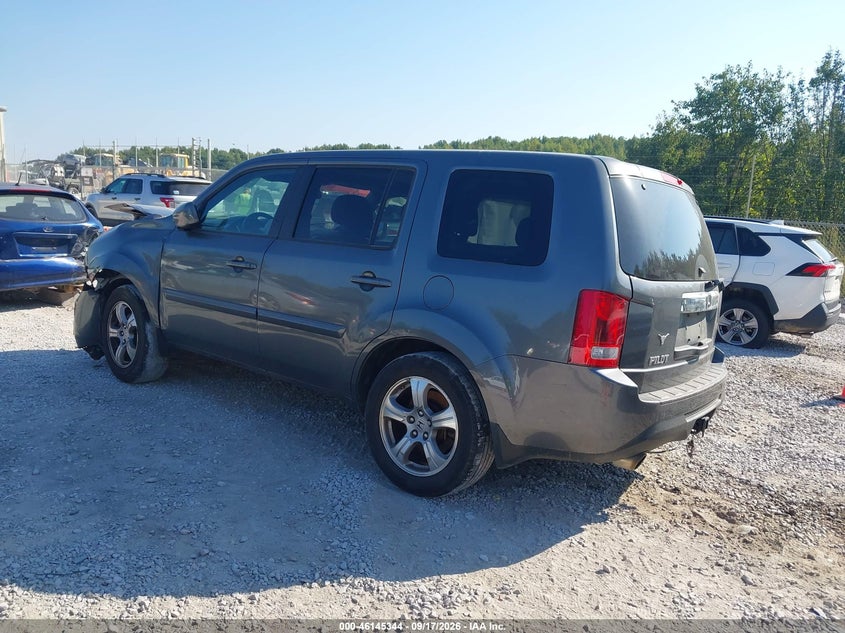Vin: 5fnyf3h56db003186, lot: 46645101, honda pilot ex-l 20133