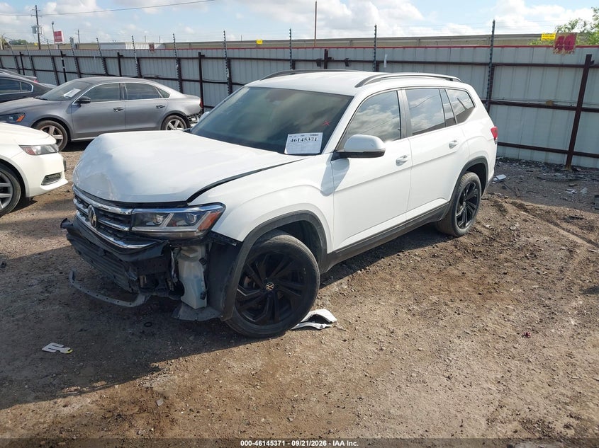 2022 Volkswagen Atlas 3.6L V6 Se W/Technology, Front End, IAAI, VIN 1V2WR2CA9NC524610 — photo 2