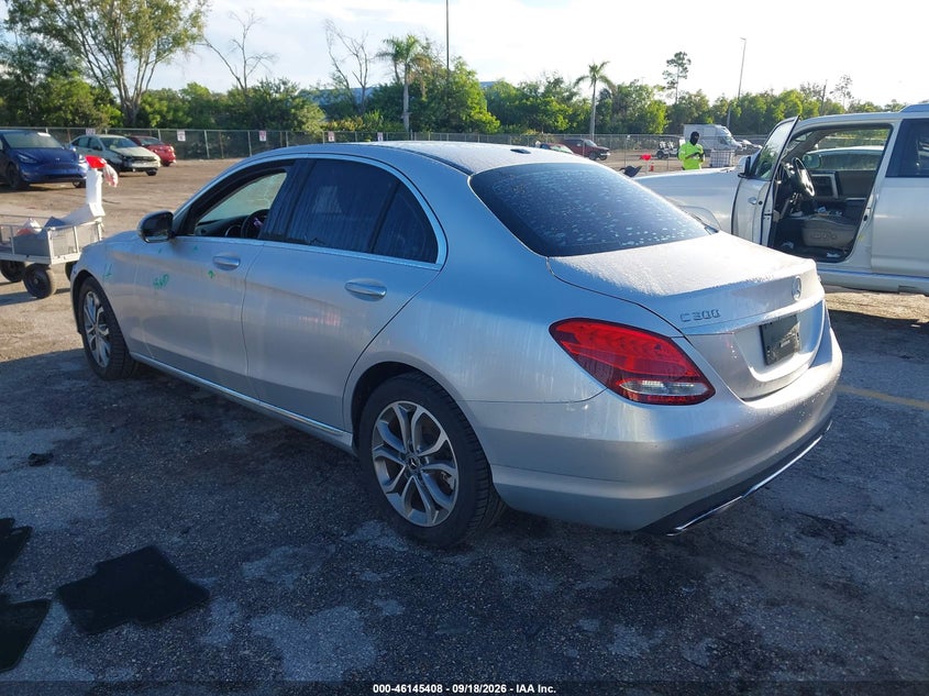 Vin: 55swf4kbxju250636, lot: 46645165, mercedes-benz c 300 4matic 20183