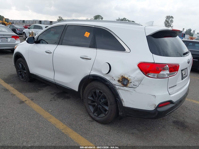 Vin: 5xypg4a36hg210330, lot: 46645172, kia sorento 2.4l lx 20173