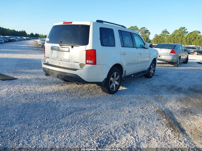 Vin: 5fnyf3h98cb028284, lot: 46645209, honda pilot touring 20124