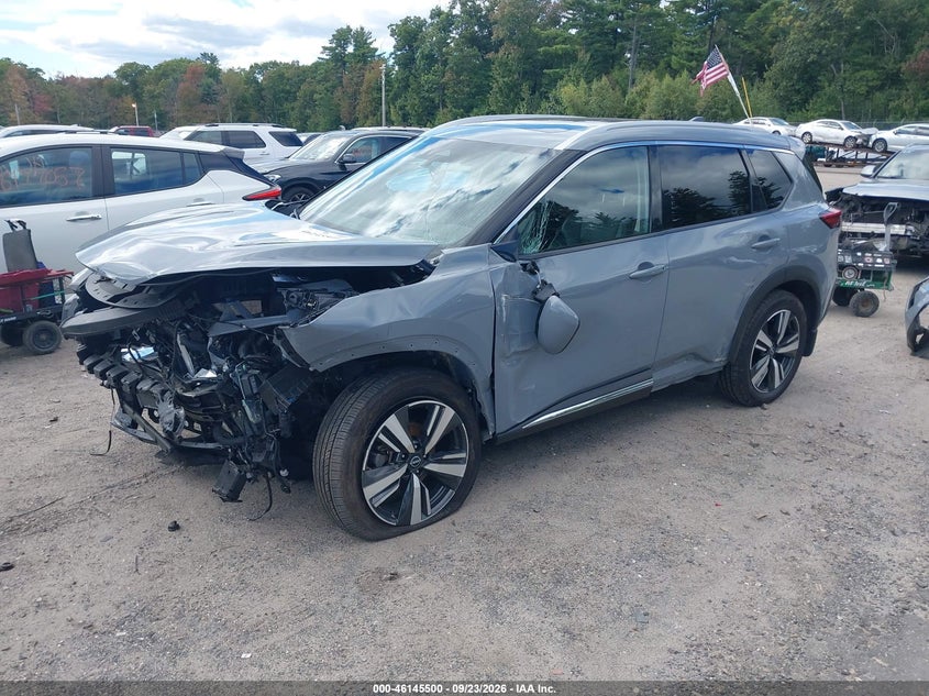 Vin: jn8bt3dd6pw317629, lot: 46645258, nissan rogue platinum intelligent awd 20232