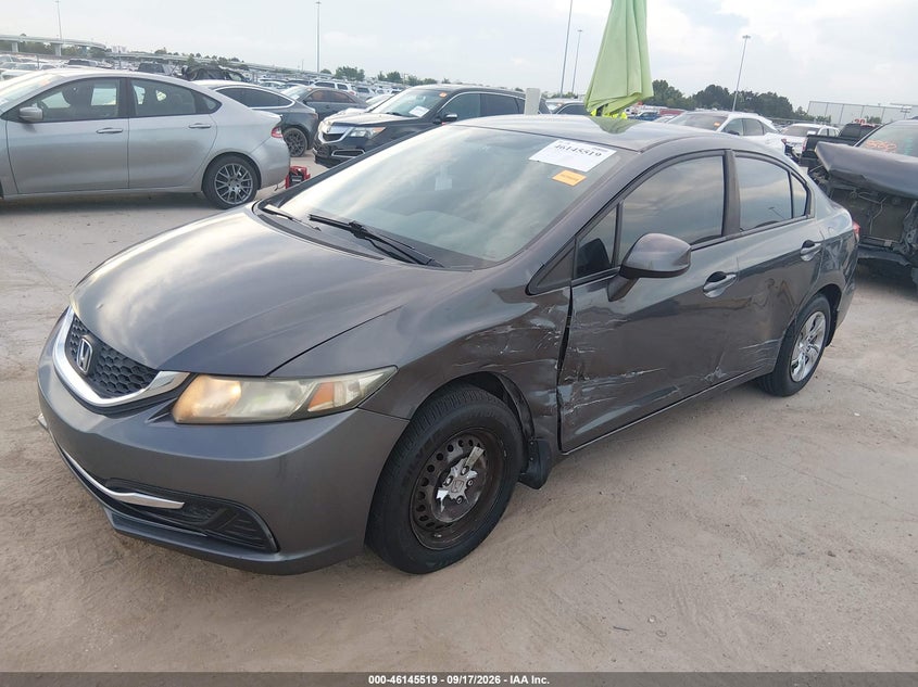 Vin: 2hgfb2f55dh544791, lot: 46645276, honda civic lx 20132