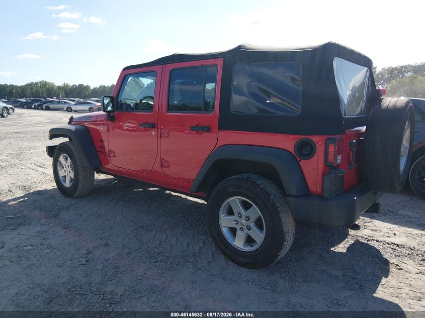Vin: 1c4bjwdg1el298645, lot: 46645389, jeep wrangler unlimited sport 20143