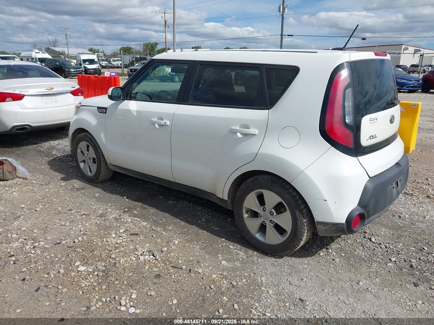 Vin: kndjn2a23g7859893, lot: 46645468, kia soul 20163