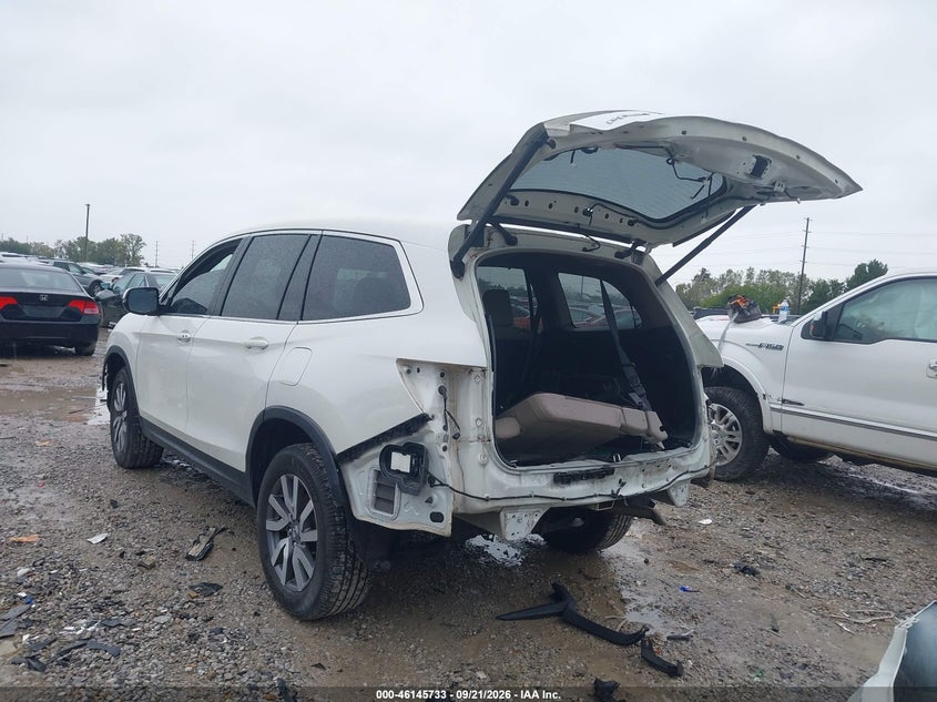 Vin: 5fnyf6h5xkb070758, lot: 46645490, honda pilot ex-l 20193