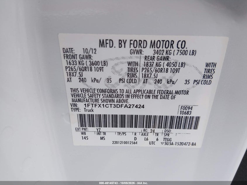 2013 FORD F-150 XLT · Фото 9