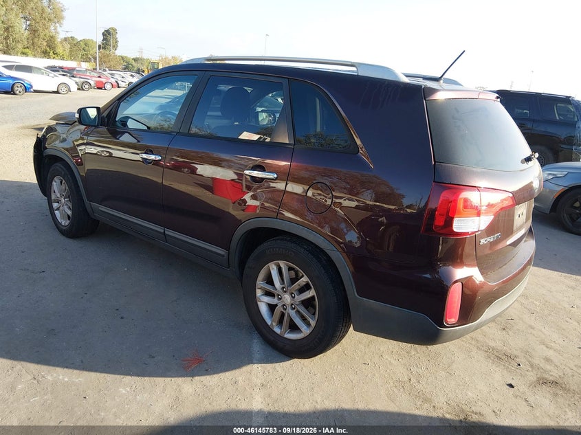 Vin: 5xykt4a74eg426620, lot: 46645540, kia sorento lx v6 20143