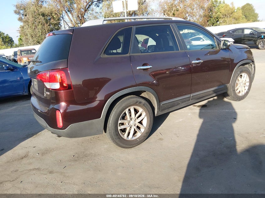 Vin: 5xykt4a74eg426620, lot: 46645540, kia sorento lx v6 20144