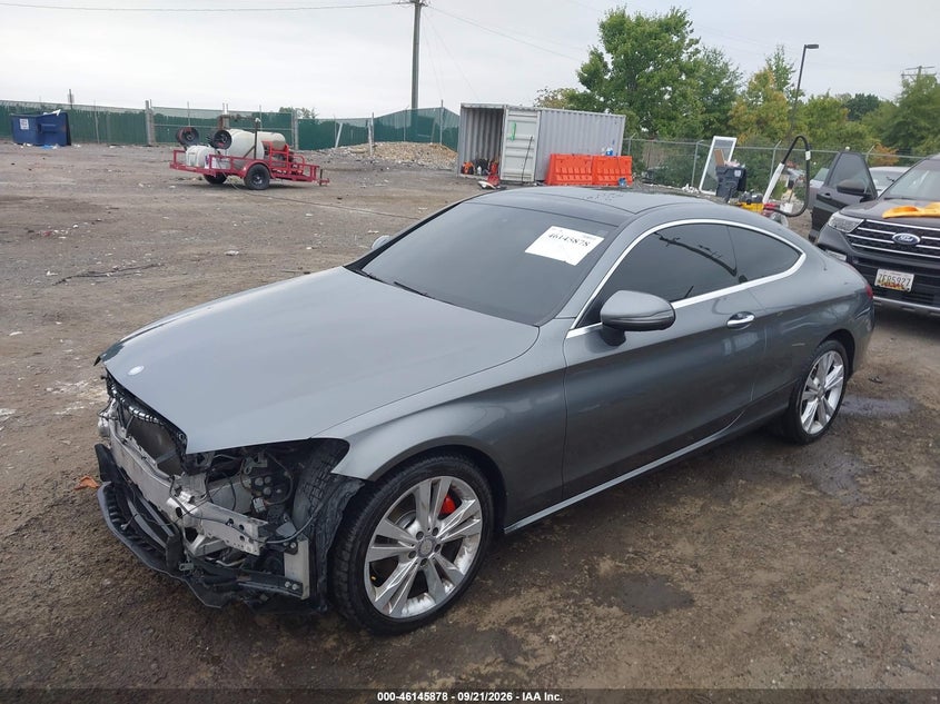 Vin: wddwj4kb4hf397580, lot: 46645634, mercedes-benz c 300 4matic 20172