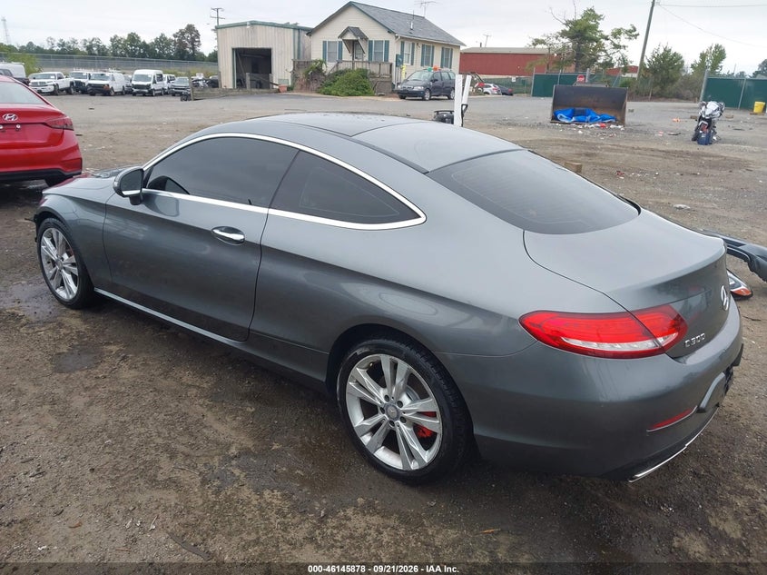 Vin: wddwj4kb4hf397580, lot: 46645634, mercedes-benz c 300 4matic 20173