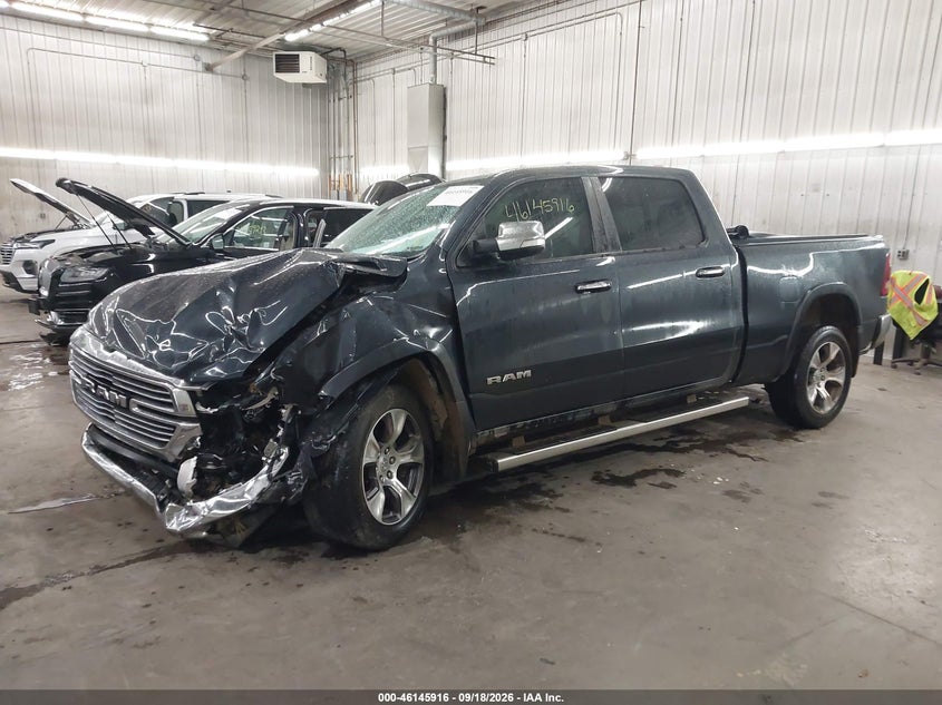 Vin: 1c6srfrt3kn555391, lot: 46645673, ram 1500 laramie  4x4 6'4 box 20192