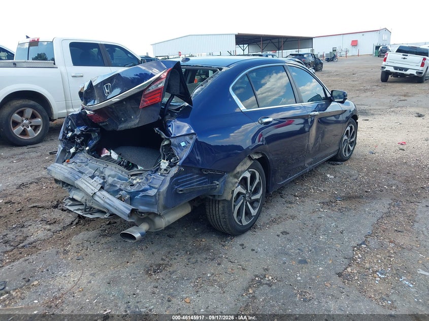 Vin: 1hgcr2f93ga123978, lot: 46645674, honda accord ex-l 20164