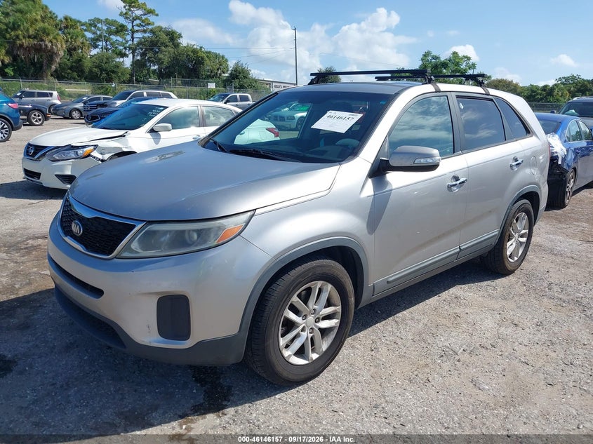 Vin: 5xykt3a60eg425563, lot: 46645915, kia sorento lx 20142