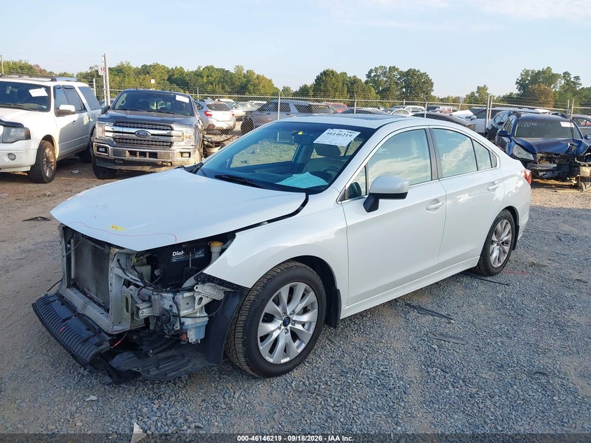 Vin: 4s3bnbd64f3033644, lot: 46645976, subaru legacy 2.5i premium 20152