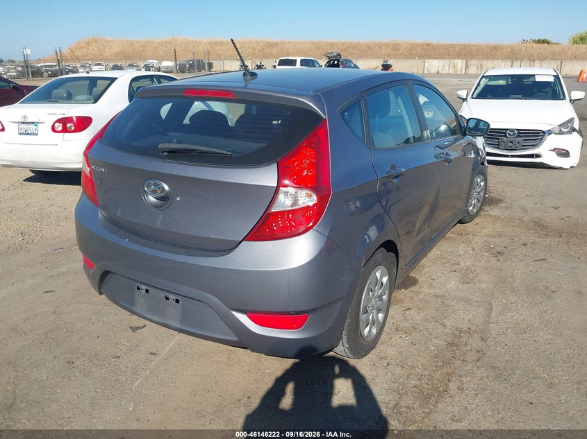 Vin: kmhct5ae1hu319242, lot: 46645979, hyundai accent se 20174