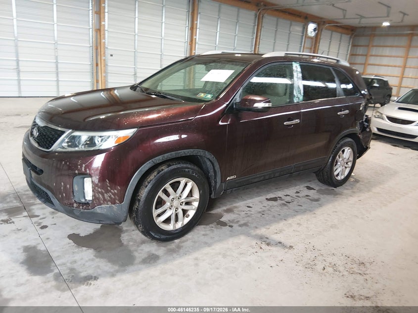 Vin: 5xyktca64fg597726, lot: 46645992, kia sorento lx 20152