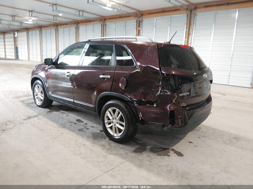 Vin: 5xyktca64fg597726, lot: 46645992, kia sorento lx 20153