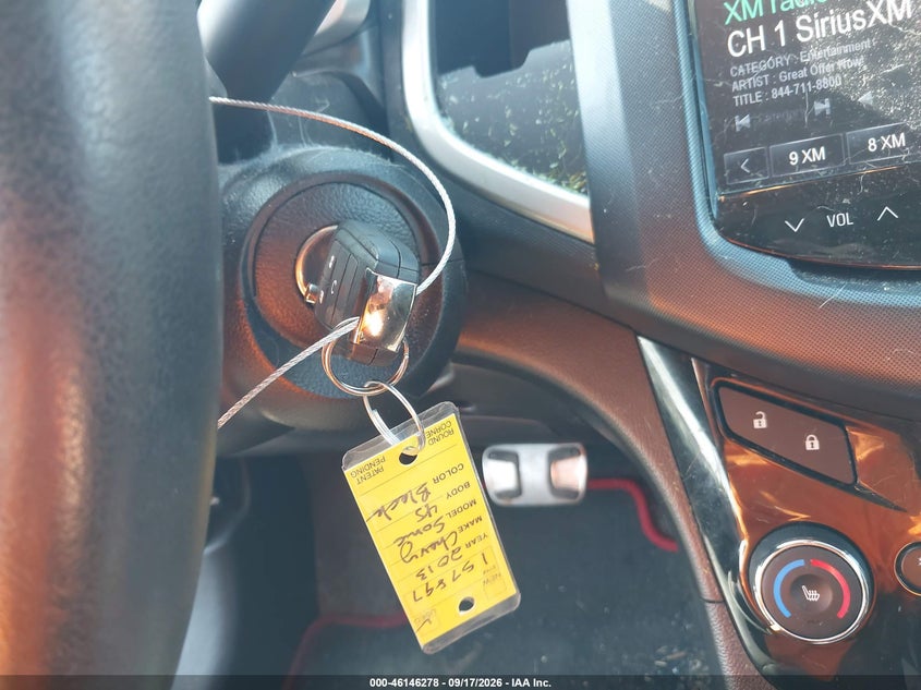 CHEVROLET SONIC 2013 VIN 1G1JG6SBXD4157897