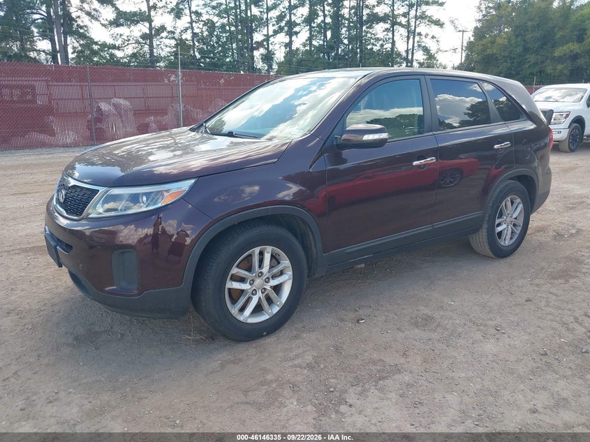 Vin: 5xykt4a64eg425295, lot: 46646092, kia sorento lx 20142