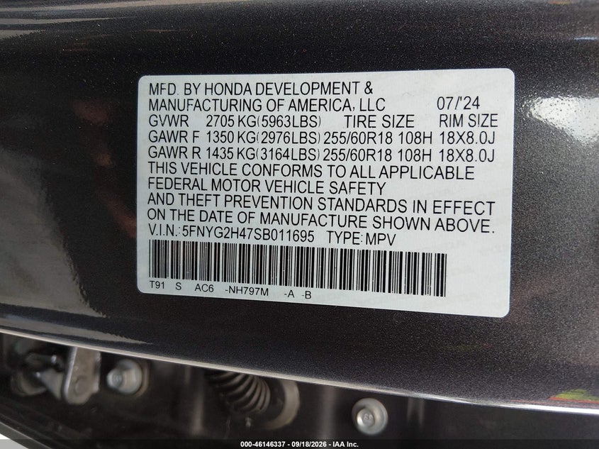 2025 HONDA PILOT EX-L · Фото 9