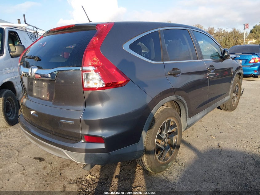 Vin: 2hkrm3h45gh537092, lot: 46646135, honda cr-v se 20164