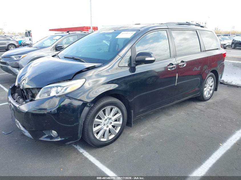 Vin: 5tdyz3dc2hs872901, lot: 46646136, toyota sienna limited 7 passenger 20172