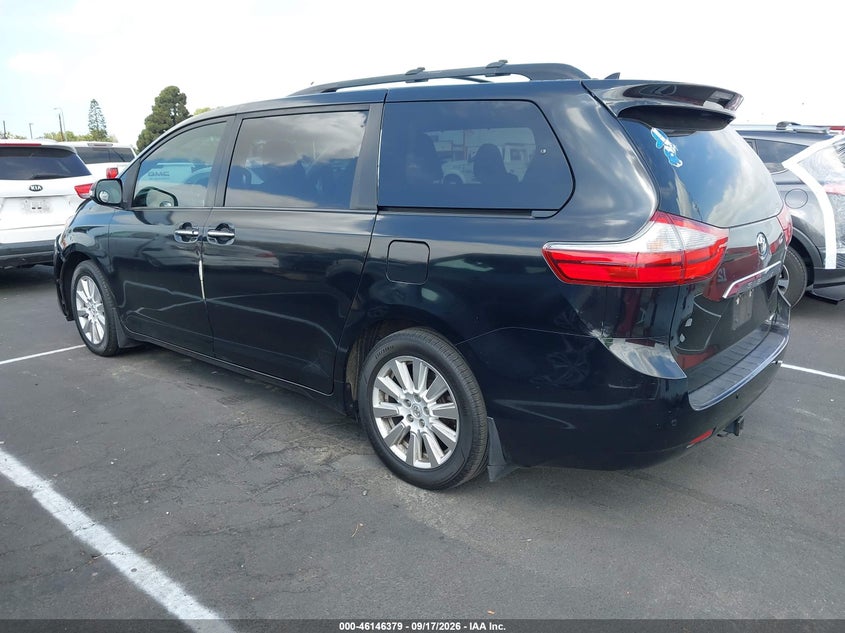 Vin: 5tdyz3dc2hs872901, lot: 46646136, toyota sienna limited 7 passenger 20173