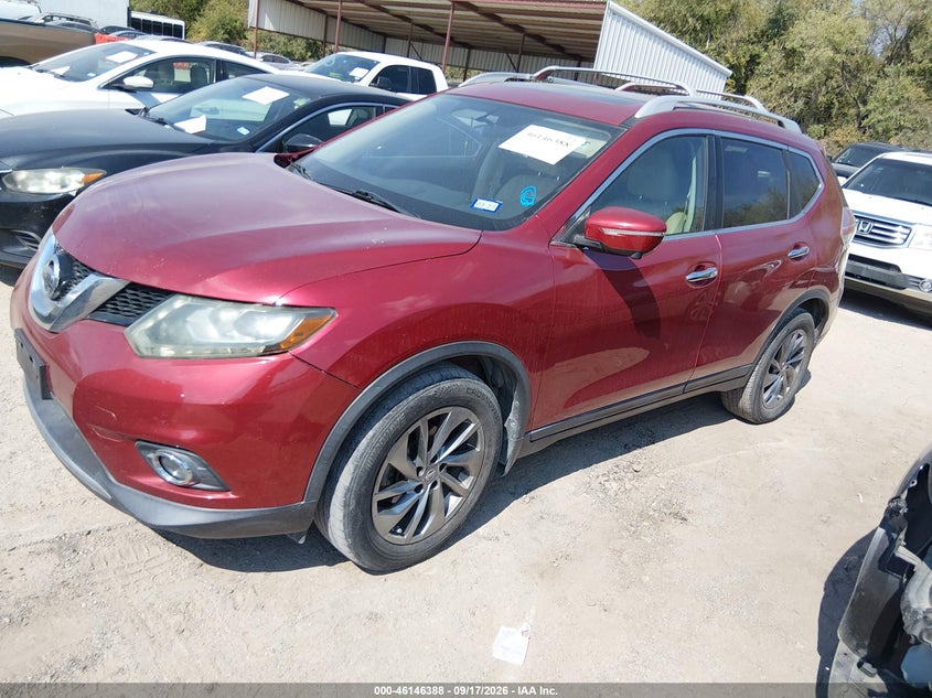 Vin: 5n1at2mt6fc916888, lot: 46646145, nissan rogue sl 20152