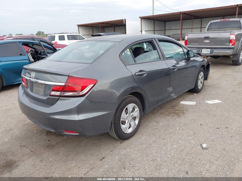 Vin: 2hgfb2f51dh560146, lot: 46646237, honda civic lx 20134