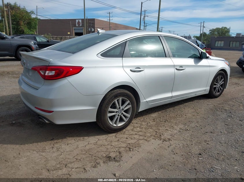 Vin: 5npe24af2hh552785, lot: 46646382, hyundai sonata se 20174