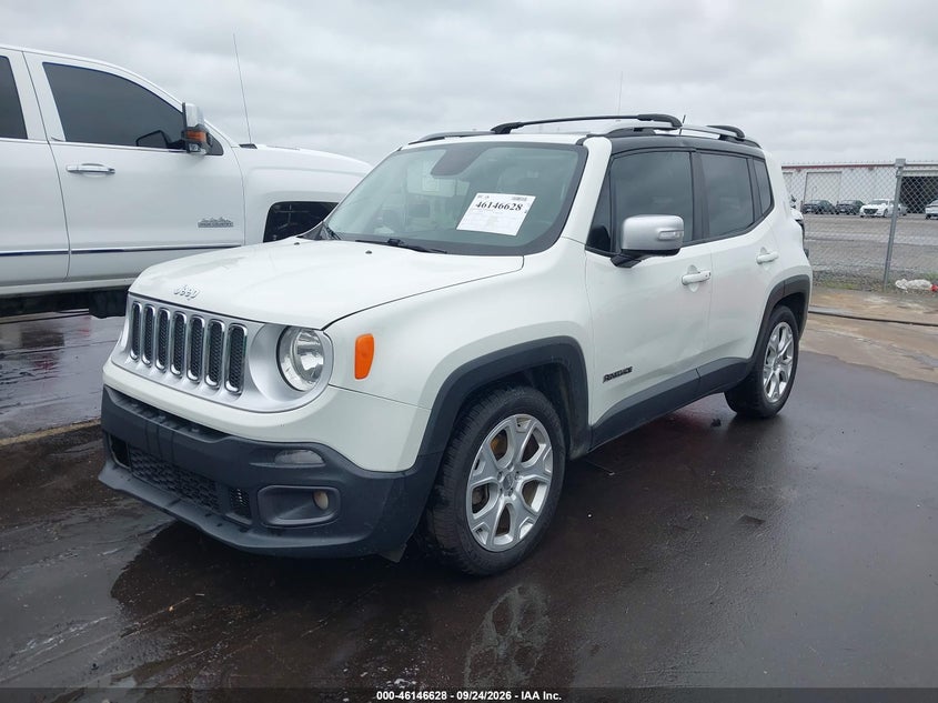 Vin: zaccjadb6hpf21807, lot: 46646385, jeep renegade limited fwd 20172
