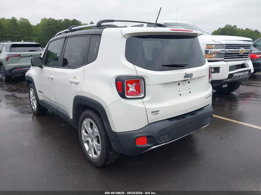 Vin: zaccjadb6hpf21807, lot: 46646385, jeep renegade limited fwd 20173