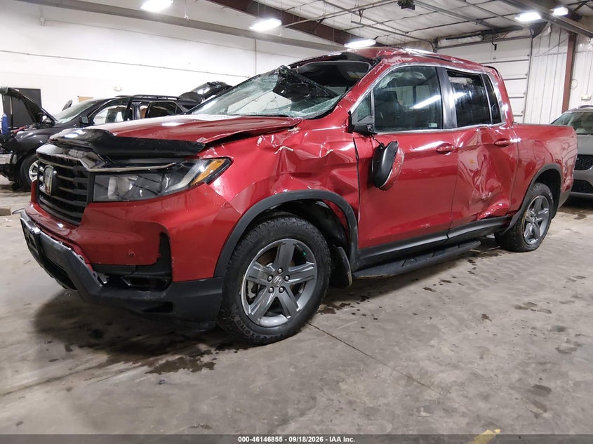 Vin: 5fpyk3f55nb036607, lot: 46646612, honda ridgeline rtl 20222