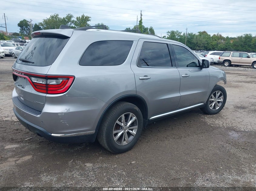 Vin: 1c4rdhdg6gc455445, lot: 46646625, dodge durango limited 20164