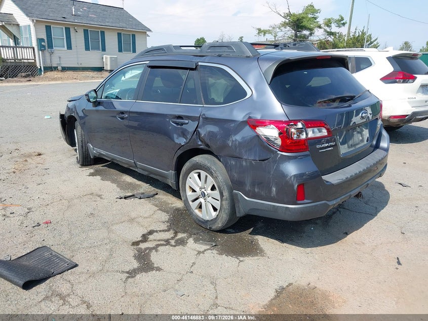 Vin: 4s4bsbfc5f3339999, lot: 46646640, subaru outback 2.5i premium 20153