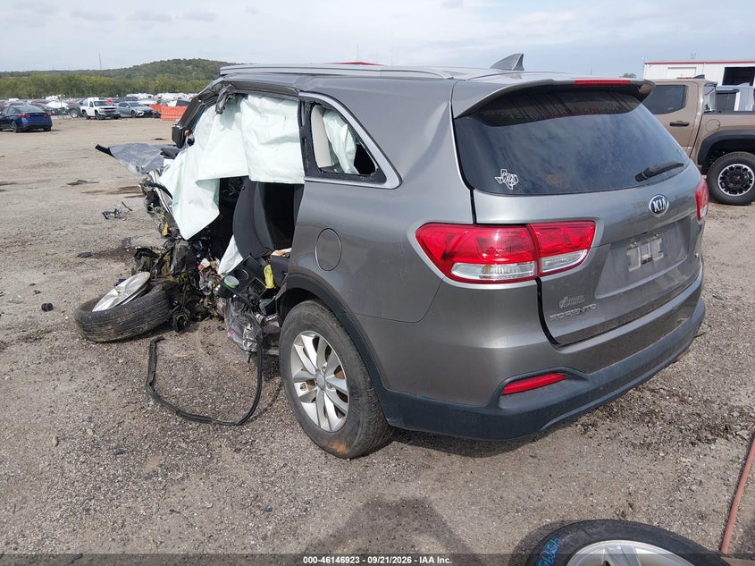 Vin: 5xypg4a56gg037800, lot: 46646680, kia sorento 3.3l lx 20163