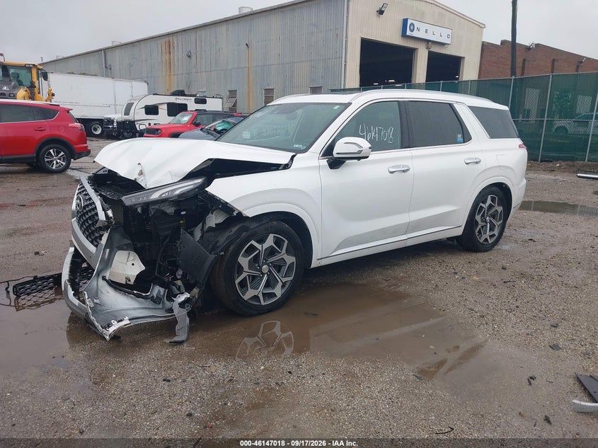 Vin: km8r7dhe3mu191501, lot: 46646775, hyundai palisade calligraphy 20212