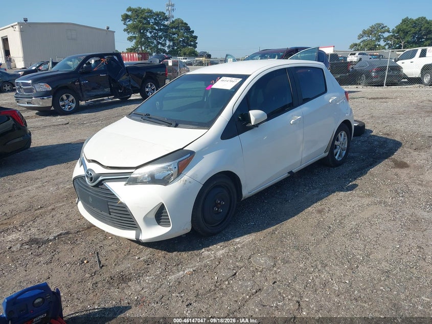 Vin: vnkktud37fa017206, lot: 46646804, toyota yaris le 20152