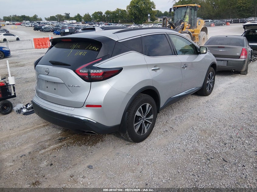 Vin: 5n1az2bs0pc117344, lot: 46646861, nissan murano sv intelligent awd 20234