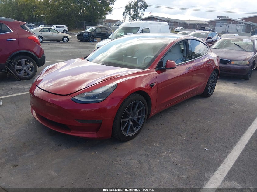 Vin: 5yj3e1eaxmf978700, lot: 46646895, tesla model 3 standard range plus 20212