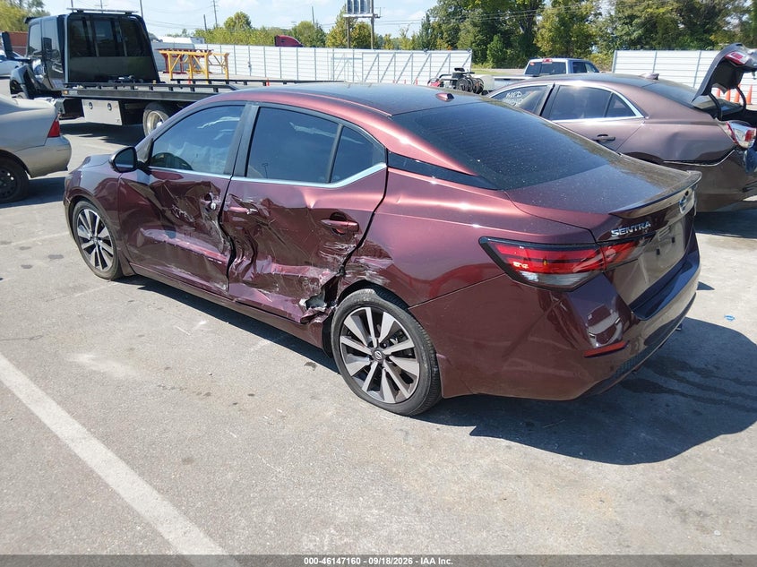 Vin: 3n1ab8cv8ly255867, lot: 46646917, nissan sentra sv xtronic cvt 20203