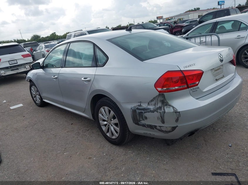Vin: 1vwas7a3xfc007252, lot: 46646929, volkswagen passat 1.8t wolfsburg edition 20153