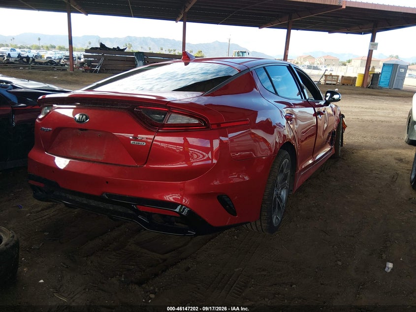 Vin: knae35lc4k6047920, lot: 46646959, kia stinger gt 20194