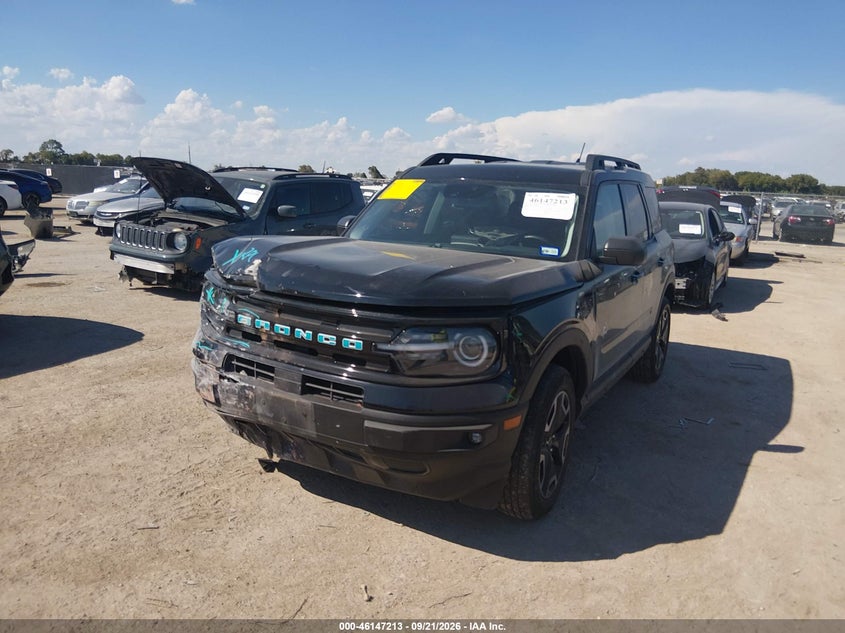 Vin: 3fmcr9c67pre08069, lot: 46646969, ford bronco sport outer banks 20232