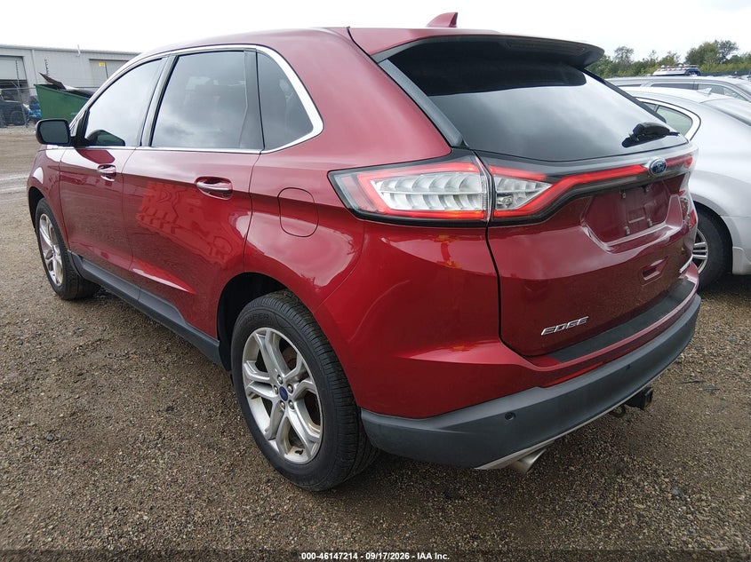 Vin: 2fmpk4k89gbc22365, lot: 46646970, ford edge titanium 20163
